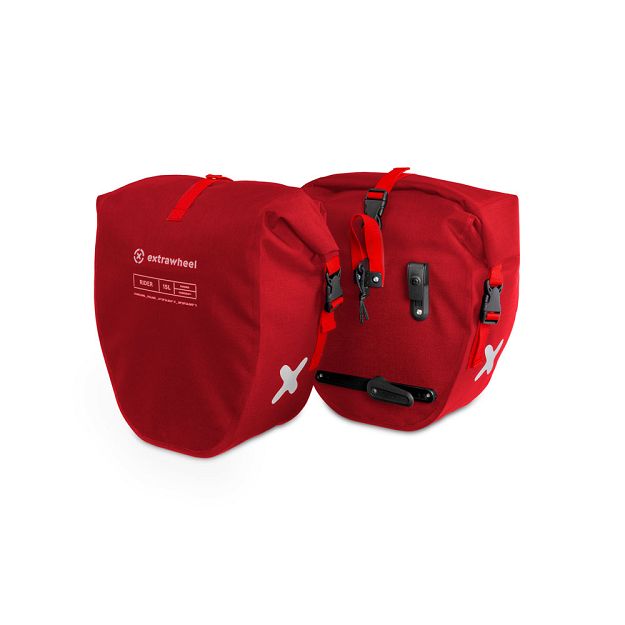 Fahrradtaschen Extrawhel Rider Premium Red 30L Cordura