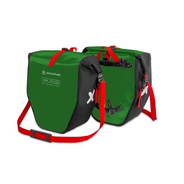 Fahrradtaschen Extrawheel Biker PRO Green-Black 50L
