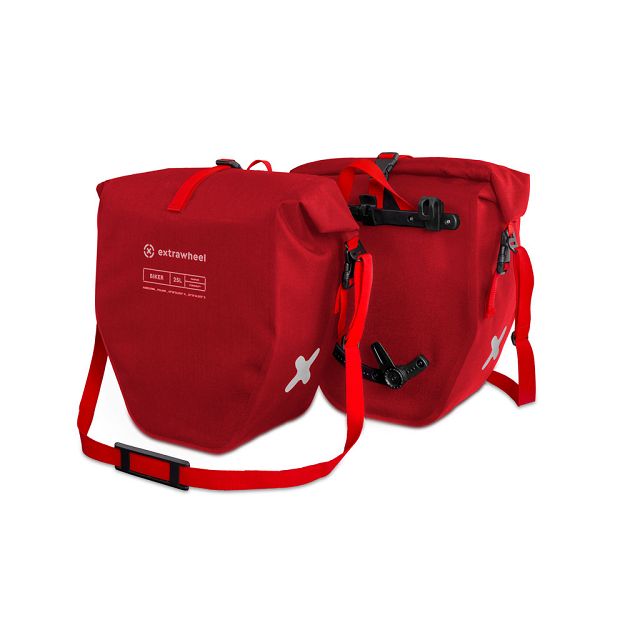 Sakwy rowerowe Extrawheel Biker PRO Premium Red-Black 50L